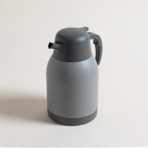 JARRA TERMICA 2 LTS DE ACERO INOXIDABLE GRIS TAPA GRIS TOPO