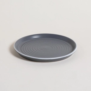 PLATO PLAYO 26 CM GRANITO GRIS CON BORDE BLANCO