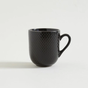 JARRO MUG 384 ML ABU DHABI NEGRO CON BORDE DORADO