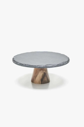 POSA TORTA 28 CM CON PIE DE LAJA Y ACACIA