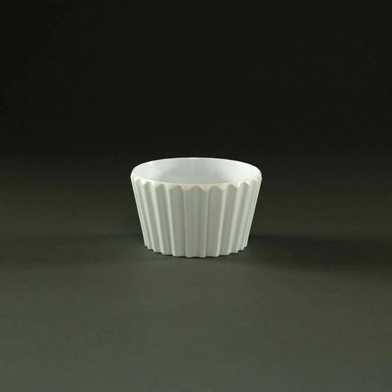 CAZUELA 10 X 6 CM RAYADA MELAMINA