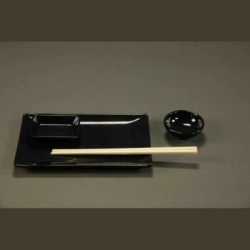 CAZUELA 8 CM MINI SOJA NEGRO MATE MELAMINA