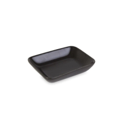 CAZUELA 9 X 7 CM RECTANGULAR NEGRO MATE MELAMINA