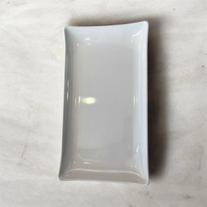 BANDEJA 41 X 22 CM RECTANGULAR BLANCA MELAMINA