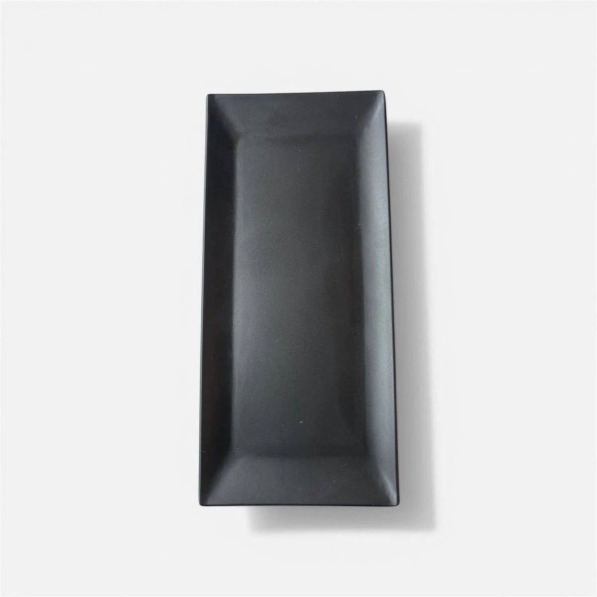 BANDEJA 37 X 16,5 CM RECTANGULAR NEGRA MATE MELAMINA