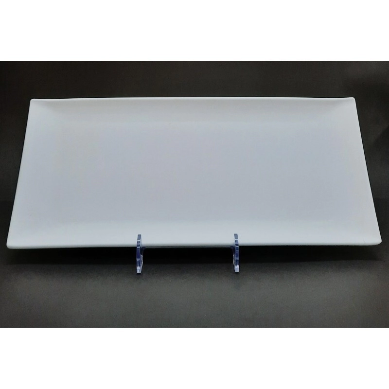BANDEJA 37 X 16,5 CM RECTANGULAR BLANCA MATE MELAMINA