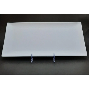 BANDEJA 37 X 16,5 CM RECTANGULAR BLANCA MATE MELAMINA