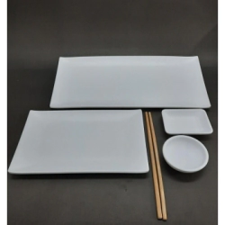 BANDEJA 25 X 15 CM RECTANGULAR BLANCA MATE MELAMINA