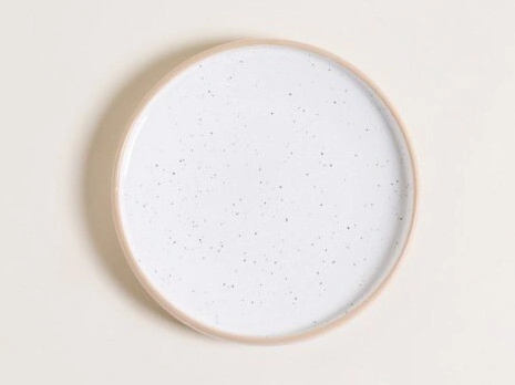 PLATO POSTRE 20 CM TOZEUR NEO BLANCO GRANITO CON BORDE NATURAL