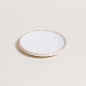 PLATO POSTRE 20 CM TOZEUR NEO BLANCO GRANITO CON BORDE NATURAL