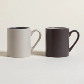 JARRO MUG 420 ML RECTO GRIS INTERIOR NATURAL