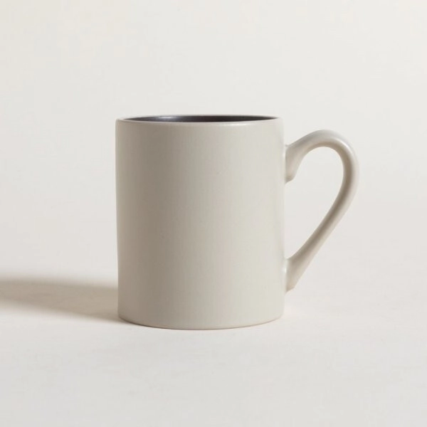 JARRO MUG 420 ML RECTO NATURAL INTERIOR GRIS