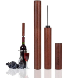 SACACORCHOS DE VINO NEUMATICO MADERA GRAPE & CO
