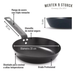 SARTEN N� 20 ACERO AL CARBONO MERTEN & STORCK