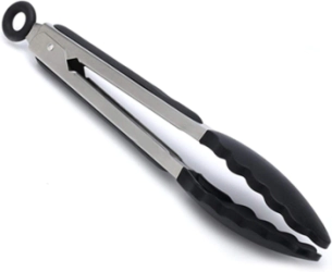 PINZA DE SILICONA 27 CM NEGRA CAROL