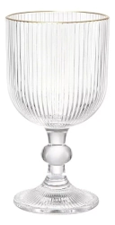 COPA DE VINO VINTAGE 300 ML VIDRIO CON BORDE DORADO