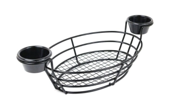 CANASTA NEGRA 24X17X7 CM CON DIPS INCLUIDOS