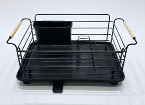 ESCURRIDOR DE PLATOS CON BANDEJA NEGRO