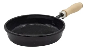 PROVOLETERA 14 CM DE CHAPA ENLOZADA MANGO MADERA LOZAFER