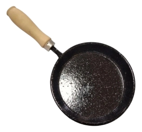 PROVOLETERA 14 CM DE CHAPA ENLOZADA MANGO MADERA LOZAFER