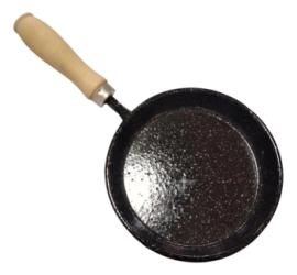 PROVOLETERA 14 CM DE CHAPA ENLOZADA MANGO MADERA LOZAFER