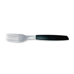TENEDOR DE MESA MANGO PLASTICO NEGRO PIEMONTE MARTINAZZO