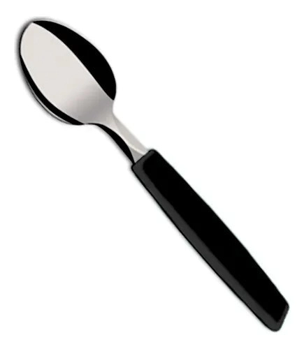 CUCHARITA DE TE MANGO PLASTICO NEGRO PIEMONTE MARTINAZZO