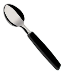CUCHARITA DE TE MANGO PLASTICO NEGRO PIEMONTE MARTINAZZO