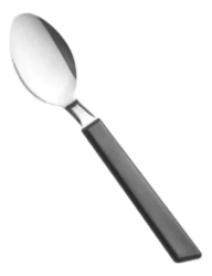 CUCHARA DE MESA MANGO PLASTICO NEGRO OPA MARTINAZZO