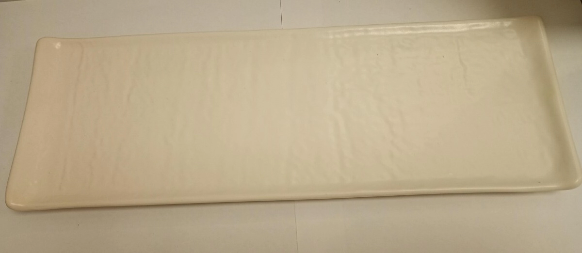 BANDEJA 33 X 12 CM ORGANIC CREMA