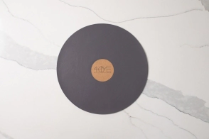 INDIVIDUAL FOLIA REDONDO GRIS OSCURO