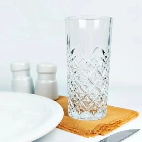 VASO TRAGO LARGO LABRADO 330 ML DIAMANTE