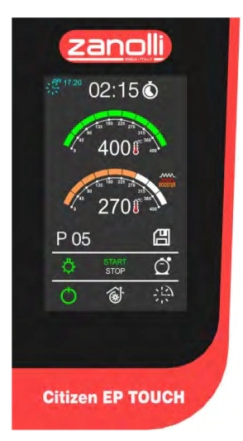 HORNO CITIZEN MONOCAMARA EP 70 4/MC TOUCH PIZZAS DIAM 33 CM ELECTRICO ZANOLLI