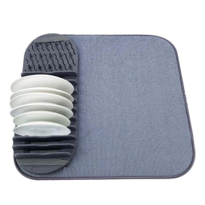 PA&Ntilde;O SECAPLATOS MICROFIBRA GRIS CON ESCURRIDOR