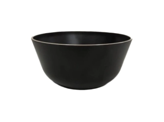 ENSALADERA 25 CM PROFUNDA NEGRA CON BORDE BEIGE MELAMINA