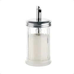 DISPENSER DE AZUCAR CON TAPA DE ACERO INOXIDABLE