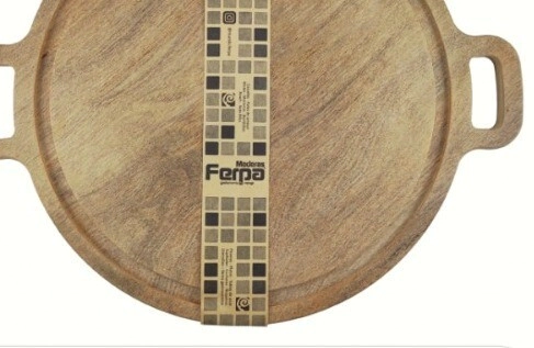 PIZZERA DE 35 CM DIAM CON RANURA Y ASAS