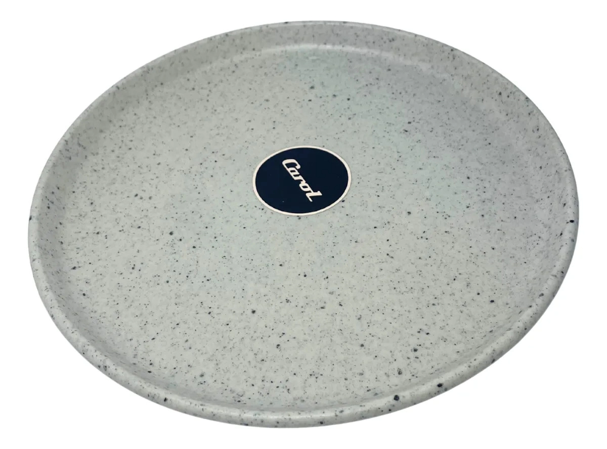 PLATO PLAYO 25 CM PLASTICO GRANITO GRIS CAROL