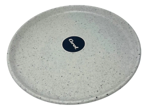 PLATO PLAYO 25 CM PLASTICO GRANITO GRIS CAROL