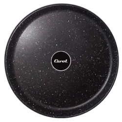PLATO PLAYO 25 CM PLASTICO GRANITO NEGRO CAROL