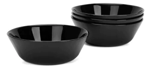 COMPOTERA 11,5 CM REDONDA VIDRIO TEMPLADO NEGRO CAROL