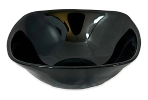 COMPOTERA 11,5 CM CUADRADA VIDRIO TEMPLADO NEGRO CAROL