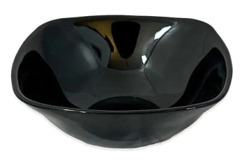 COMPOTERA 11,5 CM CUADRADA VIDRIO TEMPLADO NEGRO CAROL