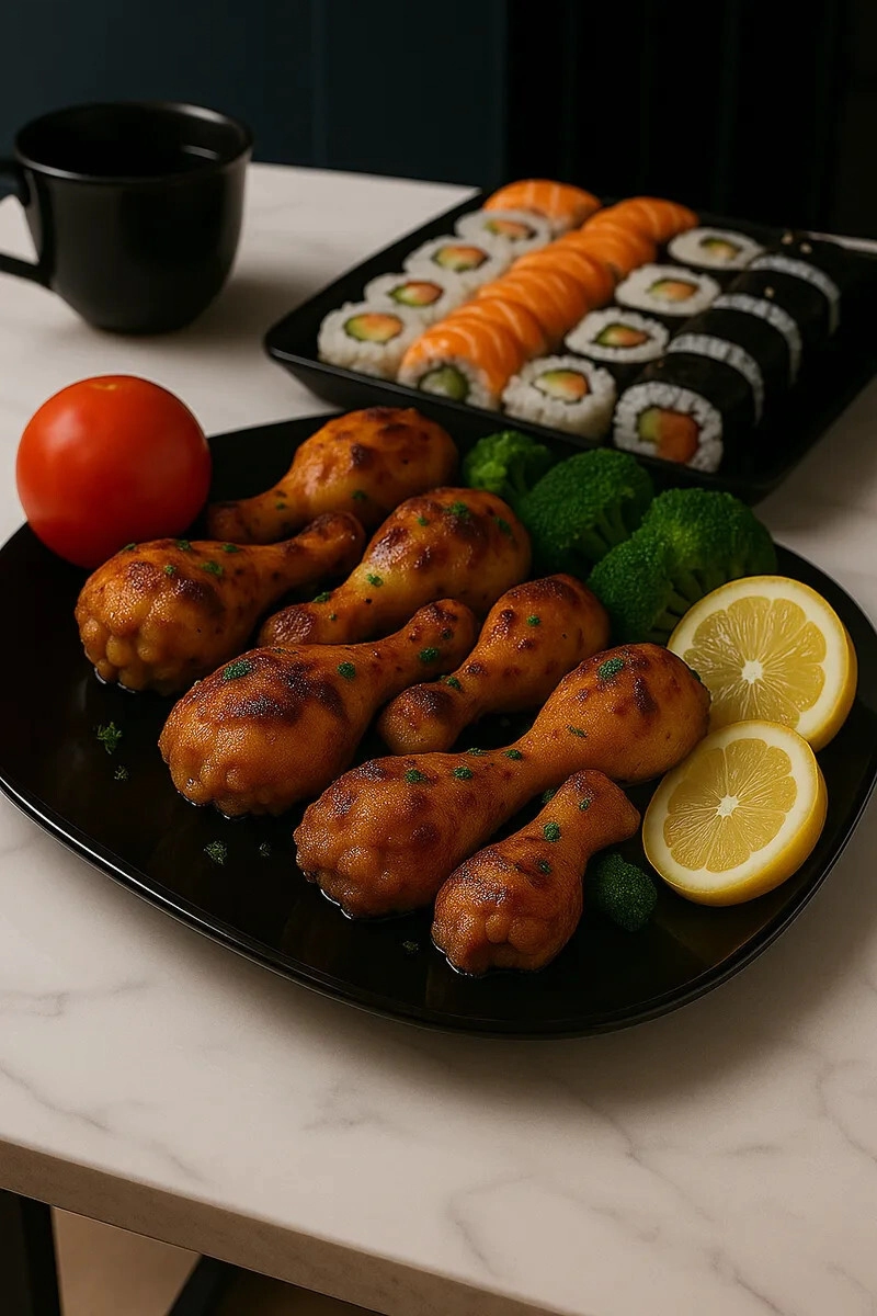 BANDEJA RECTANGULAR 30,5 CM VIDRIO TEMPLADO NEGRO CAROL