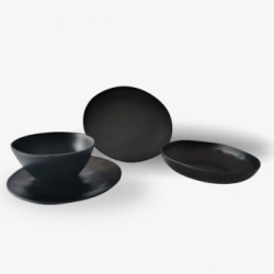 BOWL 15 CM IRREGULAR NEGRA MELAMINA