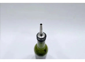 ACEITERA REDONDA DE VIDRIO CON PICO VERDE VINTAGE 390 ML