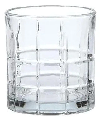 VASO DE WHISKY DOUGLAS 335 ML VIDRIO A CUADROS