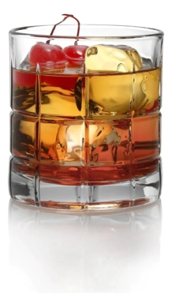 VASO DE WHISKY DOUGLAS 335 ML VIDRIO A CUADROS