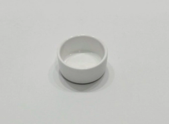 CAZUELA 7 CM RAYADA BLANCA PORCELANA