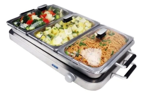 BUFFETERA ELECTRICA 3 BANDEJAS BAÑO MARIA GRANDE SIKLA